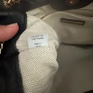Tory Burch Kira Chevron Drawstring Backpack Black One Size Tory Burch Small Kira Chevron Powder Coated Convertible  main image 2